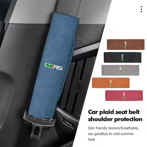 Car Seat Belt Covers Soft Leather Shoulder Pad Backpack Straps For Skoda Superb MK3 Derivative Visio