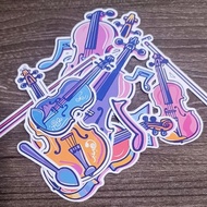 Set of stickers for violin, violin, and violin M000074
