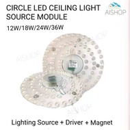 [SG Seller]LED Ceiling Lamps Module Circle LED Ceiling Light Source Module 12W 18W 24W 36W for LED PLATE CEILING LIGHT