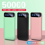 50000mAh Power Bank Fast Charging Digital Display Screen Ultra Thin Powerbank with Cable LED Lights External Battery 充电宝