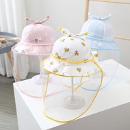 Baby Face Shield Hat Prevent Droplet Saliva Hat Newborn Baby Protective Hat Kids Face Shield Detachable Face Shield
