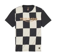เสื้อยืดผู้ชาย ไทรอัมพ์ Triumph CULLEN S/S TEE-BK/BONE ลายตารางหมากรุก MTSS24136