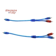 [hugepe-t] High Quality Car MP3 Audio RCA 1 Male To 2 Female Y Splitter Cable Adapter Cord Converter