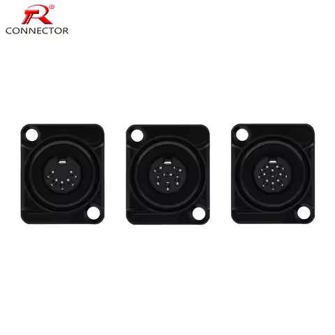 1Pc D-type DIN Connector 5Pin DIN Socket Panel Mount Socket Cable Connector Soldering Digital Microp