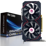 AMD RX 580 8GB Graphics Card, 2048SP 1284MHz GDDR5 256bit Radeon RX580 GPU 8K Video Card with Dual C