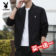 jaket lelaki Jaket lelaki Playboy musim bunga dan musim luruh jaket nipis kolar besbol sepadan denga
