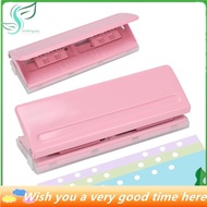 Star Adjustable 6-Hole Punch - Metal Hole Puncher for A4/A5/A6, 6-Ring Binder Puncher, Non-Slip Base