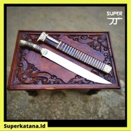 GOLOK PISAU PARANG SEMBELIH BAJA BOHLER K110 35cm HANLDE TANDUK BULE