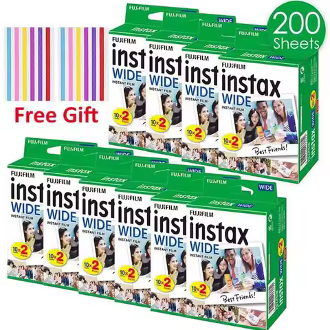10/20/40/50/60/80/200 Sheet WIDE Film Fujifilm Instax WIDE 210 200 300 100 500AF Instant Film Camera