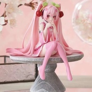 Hatsune Figure Seated Cherry Blossom Hatsune Pressure Instant Noodles Car Chassis Holiday Gift Ornam