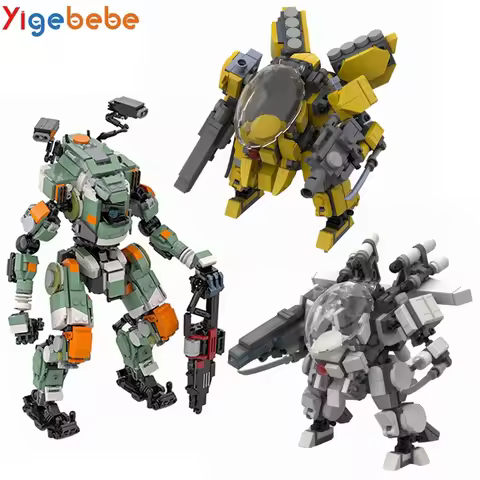 Yigebebe Mecha Game Titanfallsed 2 BT-7274 Vanguard-class Titan Robots War Mech Figures Bricks Build