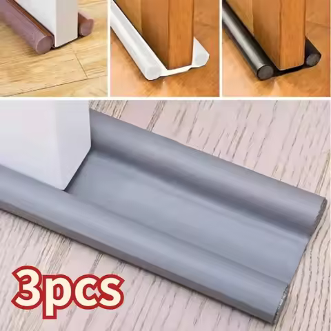 Windproof Seal Strip Draught Excluder Stopper Door Bottom Guard Double Protector Doorstop Dust-proof