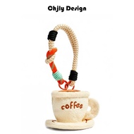 【Ready Stock】 Creative Plush Toy Afternoon Tea Doll Dessert Milk Luo Cherry Fruit Cake Keychain Hand