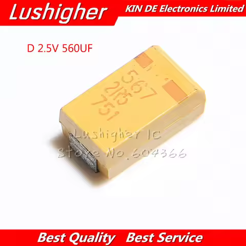 10PCS CASE D 2.5V 560UF 2R5 567 SMD 7343 Tantalum Capacitor