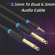 LMXKB 3.5mm To Dual 6.5mm Audio Cable, Y Splitte 2 in 1 3.5mm To 6.5mm Audio Splitter Cable, Durable