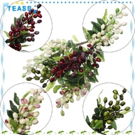 TEASG Artificial Olive Fruit Bean Branch, Home Decoration Christmas Tree Decor Berry Simulation Flower, Gift Christmas Wreath DIY Fake Foam Plant Vase Garden Wedding Plant Wall