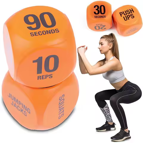 2pk Fitness Exercise Dice for Cardio HIIT Exercise Classes Fun Fitness Dice Convenient Portable Gym 