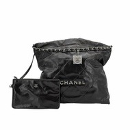 Chanel 22 Bag 菱格紋小牛皮肩背包-中(AS3261-摩卡色)