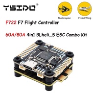 F722 F7 Flight Controller FC 3-8S Lipo 5V/10V Dual BEC w/60A/80A 4in1 BLheli_S ESC for RC FPV Freest