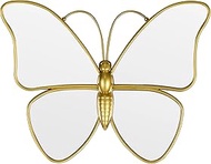 Wartter Decorative Butterfly Wall Mirror with Gold Plastic Frame (12.2 x 9.8 inch)