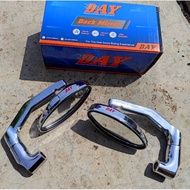 Daytona MIRROR crom HORN model WHITE GLASS UNIVERSAL THREAD 14 HONDA Accessories Motorcycle oval sep