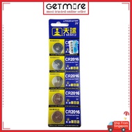 5PCS Genuine TianQiu Lithium Battery 3V CR2016