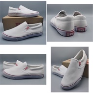 Edwin 207 White Shoes/School Shoes/Slip On/Low Tops/Kasut Putih [CLEARANCE]