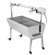 40KG / 88LBS Electric Roaster Grill 2 in 1 BBQ Rotisserie Grill W/ Lockable Wheels for Roasting Shee