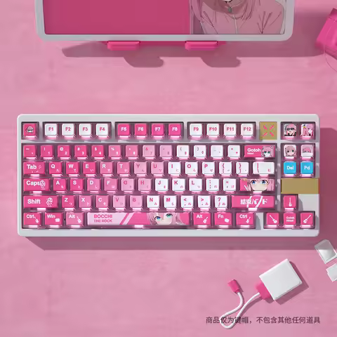SPYSELF Bocchi the Rock! Bocchi-chan 4-sided Translucent Pudding Keycaps PBT Sublimation