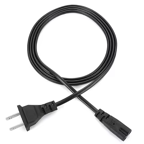 EU Power Cable 2pin IEC320 C7 US Power Extension Cord For Dell Laptop Charger Canon Epson Printer Ra
