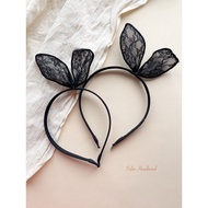 Sofia Headband - black bunny ear headband bunny ears rabbit headband HB702