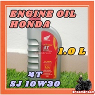 READY STOCK HONDA ENGINE OIL MINYAK HITAM 4T SJ 10W30 MA 1.0 LITRE JASO T EX5 RS150 WAVE110/125/100