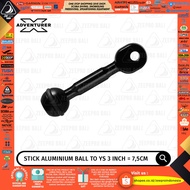 Stick Diving Aluminum Ball to YS Arm 3 inch 7.5 cm X-Adventurer BM-L03 Underwater Camera