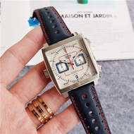 2026 Fashion Sports Sports AAA Square Dial Double Eye Chronograph Men's Fully Sealed Cover Quartz Wa