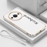 Xiaomi Redmi A3 A3x POCO C61 Custom Name Case Pure Color Glossy Plating Casing Soft Cover