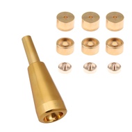 1 Set Trumpet Valve Finger Buttons Trumpet Parts for Trumpet -Golden & 1x 3C Trumpet Mouthpiece Gold
