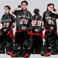 Children Street Dance Costume American Boys Hip Hop hiphop Loose Suit Medium Big Kids jazz Boys Danc