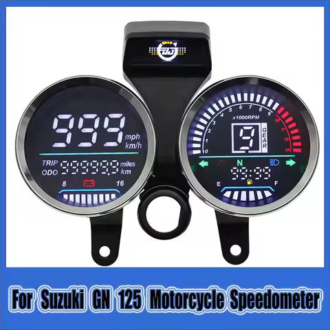Motorcycle Instrument Digital Waterproof Motorcycle Gauges Moto Digital Dashboard Fuel Meter Voltmet