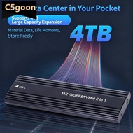 C5GOON M.2 SSD Dual Protocol Enclosure NVMe SATA Dual Protocol USB 3.1 Type-C 10Gbps Adapter Aluminu