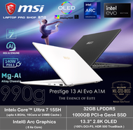 MSI - [輕巧纖薄 990g] Prestige 13 AI EVO A1MG U7 (Core Ultra 7 155H/ Intel Arc/ 13.3" 2.8K OLED) 手提電腦