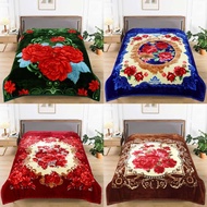 Mink Blanket 7*8 Feet (200*230cm) 2-Layer Fabric With Patterns On Both Sides Weight 4 Kg Every Day L