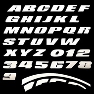 O-Z 0-9 Small Size High 20mm White Autocycle Motorcycle Bicycle Wheel Rim Tire Sticker Emblem Univer