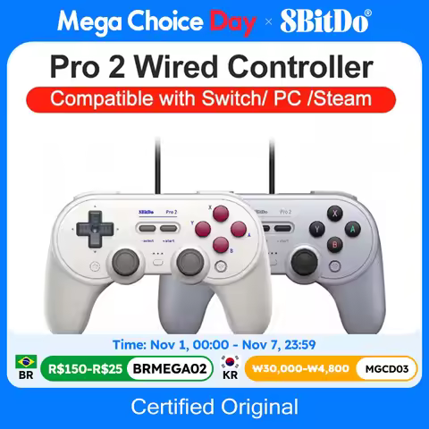 8BitDo Pro 2 Wired Gamepad for Nintendo Switch PC Gamepad Steam deck RetroPie Raspberry Pi Android M