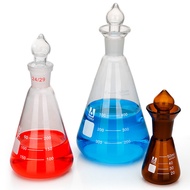 Glass Erlenmeyer Flask Set Stopper Erlenmeyer Flask Iodine Flask 250ml Fixed Iodine Flask 50/100/150