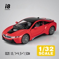 LEO 1:32 BMW i8 Supercar Metal Diecast Alloy Toy Car Model Trucks For Kids Toys Vehicles Hobbies Col