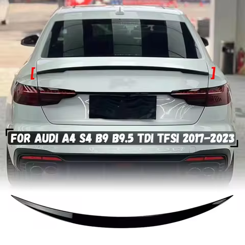 Rear Spoiler Wing Rear Trunk Roof Lip For Audi A4 S4 B9 B9.5 Sedan 2017 2018 2019 2020 2021 2022 202