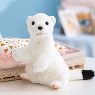 Cute Ermine Stoat Plush Toy Soft Stuffed Animal Doll Adorable Gift Children Comfort Companion Toy Gr