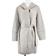 成色極佳 ▲ S MaxMara 輕鬆生活設計 S max Mara 100% 羊毛繫帶裹身大衣 米色 36 碼 正品女裝