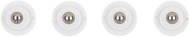 TQOOL 60494 Ball Caster Easy to Move Just Stick, Adhesive Type, White 4 Pieces, Load Capacity: 66.1 