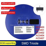 3000PCS/Lot AO3400 AO3401 AO3402 AO3403 AO3404 SOT23 Marking A09T A19T A29T A39T A49T NPN PNP  SMD  